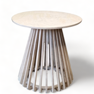 Birch Ribbed Side Table