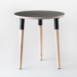 Birch Round Side Table - Black