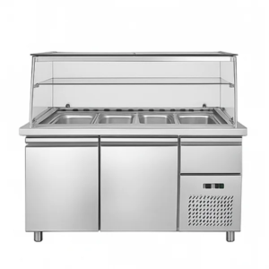 Cold Food Display Refrigerator- 4 Division Cold Bain Marie - 1500mm x