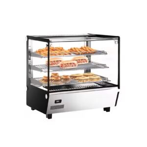 Commercial Countertop Hot Pastry Display Case Pie Warmer – 160 L - 2 shelves - LED - 1.5 kW - 900mm - Stainless Steel