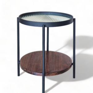 Fluted Glass Side Table
