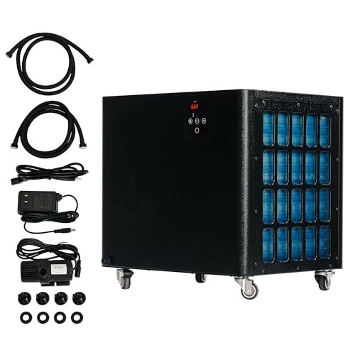 Albott 132 Gal 1/2 HP Aquarium Water Chiller, 110V Black