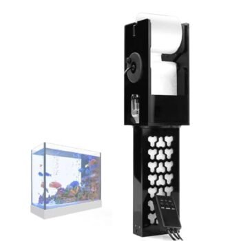 Aquarium Roller Filter System, Automatic Fish Tank Roll Filtration, Smart Water Level Sensing Controller, Detachable Filter Fabric Design, for 4-inch Freshwater and Saltwater...