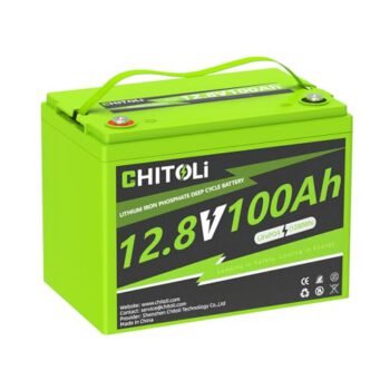 CHITOLI 12V 100Ah LiFePO4 Battery, Built in100A BMS, 4000-15000 Deep Cycles, 10-year Lifetime for RV, Trolling Motor, Camping, Marine