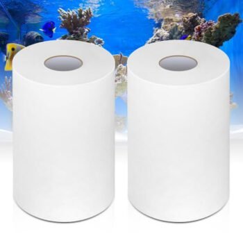 CuraceQ 2 PCS Automatic Feeding Fleece Roll Filter Media, Compatible with Reefmat 1200 by Red Sea, Coral Aquarium Filtration Accessory (115 Ft x 6.78")