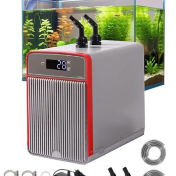 Erfolkerz 1/10 HP Aquarium Chiller– 42gal (160L). for Axolotls, Fish Tanks, hydroponics. Sea & Fresh Water Compatible. Includes Pump, nozzles & Hoops. Ideal for Coral & Shrimp 110V