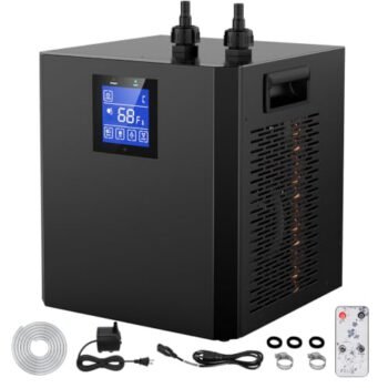 Fitnet 79 Gal Aquarium Chiller, 1/3 HP Fish Tank Water Chiller, Hydroponic Water Chiller with Touch Screen, Hydroponics System Axolotl Jellyfish Coral Reef 300L