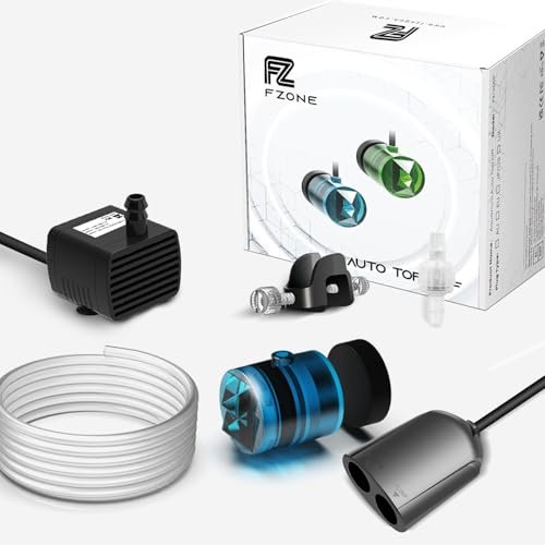 FZONE ATO System for Saltwater Aquarium, Auto Top Off with Dual Optical Sensors for Reef and Freshwater Tanks(Blue)
