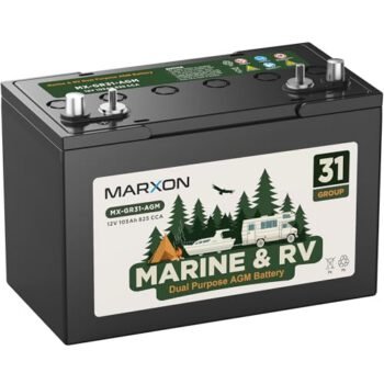 Group 31M Marine Battery Dual Purpose Marxon 12V 105Ah 825CCA