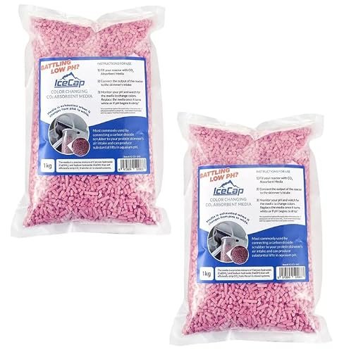IceCap Color Changing CO2 Absorbent Media, 1 kg TWO PACK Bundle (2 Items)