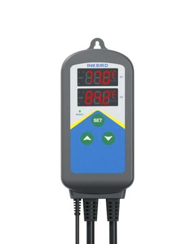 Inkbird Aquarium Heater with Probe Thermostat Fish Ornamental Shrimp Reef Tanks 24 Hours Double Time with Day Night Automatic Temperature Controller