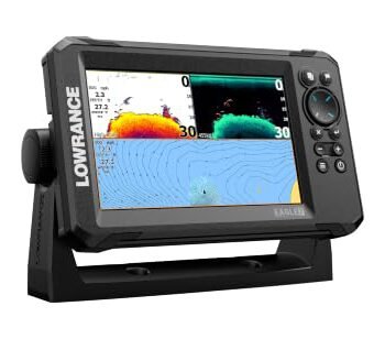 Lowrance Eagle 7 FishFinder/Chartplotter with SplitShot HD Transducer and Preloaded C-MAP Inland Charts, 7-inch IPS Screen, Black, 000-16114-001