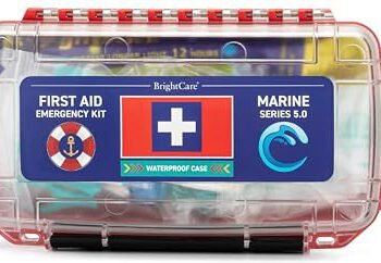Marine Waterproof First Aid Kit for Boat, Kayak, Sailing & Beach