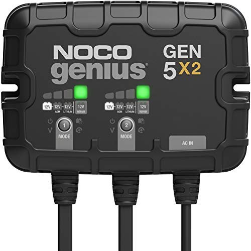 NOCO GEN5X2 12V 10A 2-Bank OnBoard Marine Battery Charger & Maintainer
