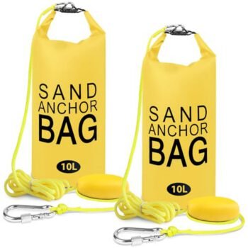 Phoncoo 2 Pack 10L Jet Ski Anchor, 2 in 1 Sand Anchor Bag-Yellow