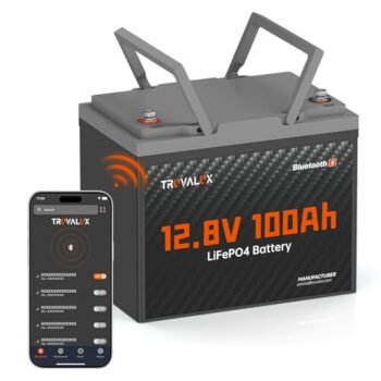 TRUVALUX 12V 100Ah LiFePO4 Lithium Battery with Bluetooth, Group 24