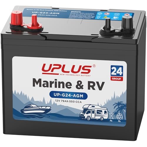 UPLUS BCI Group 24M Dual Purpose AGM Marine Battery 12V 79AH 550CCA